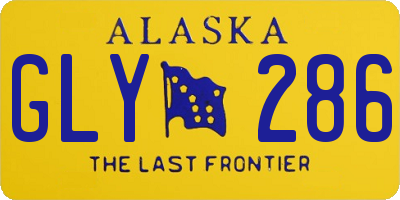 AK license plate GLY286