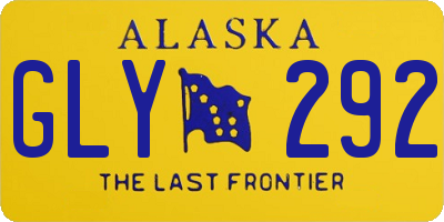 AK license plate GLY292