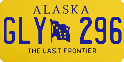 AK license plate GLY296