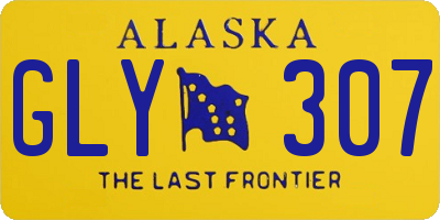 AK license plate GLY307