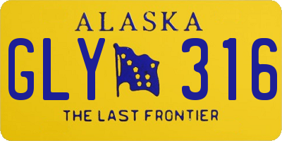 AK license plate GLY316