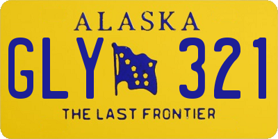 AK license plate GLY321