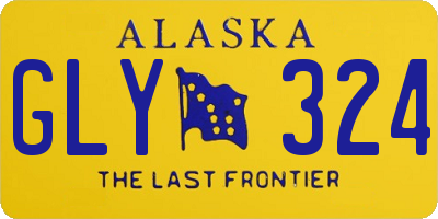 AK license plate GLY324
