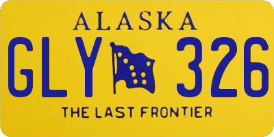 AK license plate GLY326