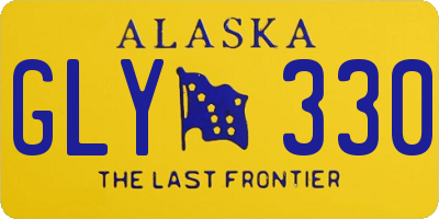 AK license plate GLY330