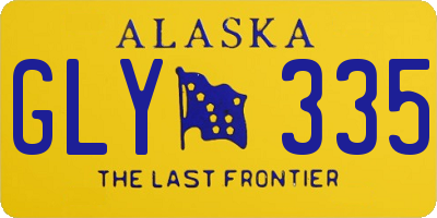 AK license plate GLY335