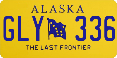 AK license plate GLY336