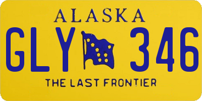 AK license plate GLY346