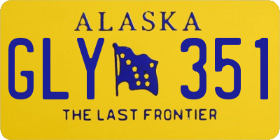 AK license plate GLY351