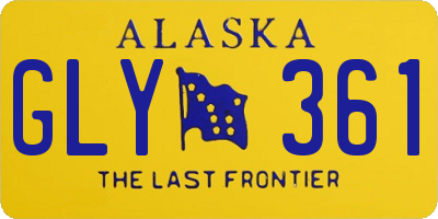 AK license plate GLY361