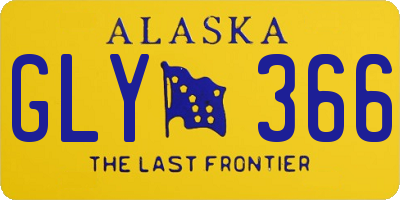 AK license plate GLY366