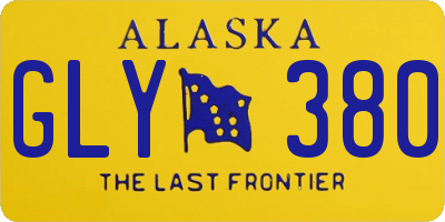 AK license plate GLY380