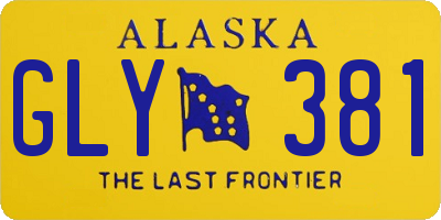 AK license plate GLY381