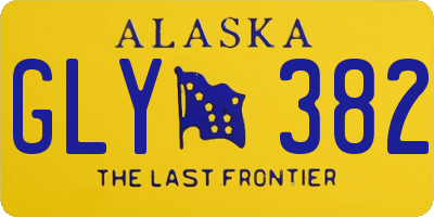 AK license plate GLY382