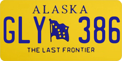 AK license plate GLY386