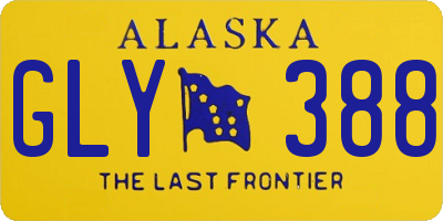 AK license plate GLY388