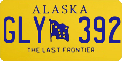 AK license plate GLY392