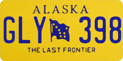 AK license plate GLY398