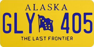 AK license plate GLY405