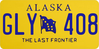AK license plate GLY408