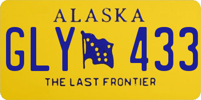 AK license plate GLY433