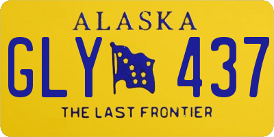 AK license plate GLY437