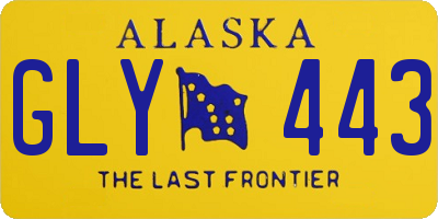 AK license plate GLY443