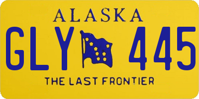 AK license plate GLY445