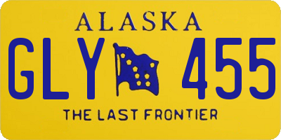 AK license plate GLY455