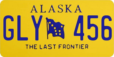 AK license plate GLY456