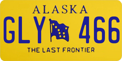 AK license plate GLY466