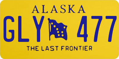 AK license plate GLY477