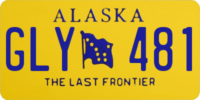 AK license plate GLY481