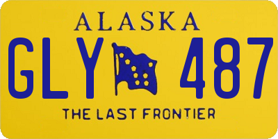 AK license plate GLY487