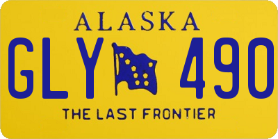 AK license plate GLY490