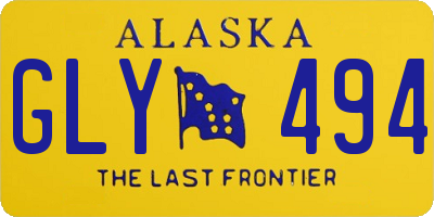 AK license plate GLY494