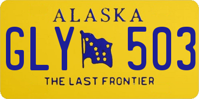 AK license plate GLY503