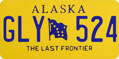 AK license plate GLY524