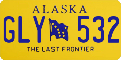 AK license plate GLY532