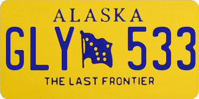 AK license plate GLY533