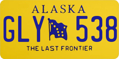 AK license plate GLY538