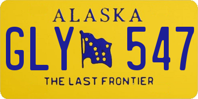 AK license plate GLY547