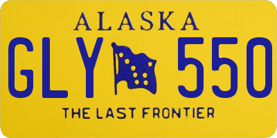 AK license plate GLY550
