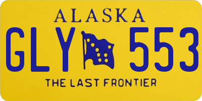 AK license plate GLY553