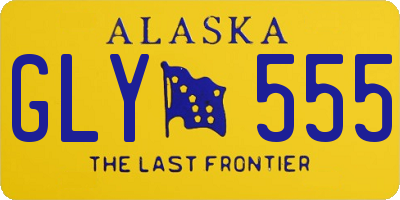 AK license plate GLY555