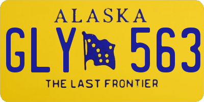 AK license plate GLY563