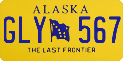 AK license plate GLY567
