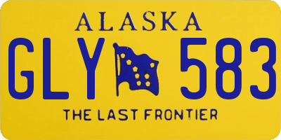 AK license plate GLY583