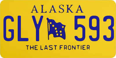AK license plate GLY593