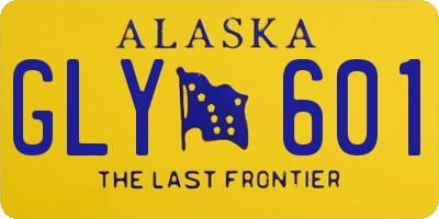 AK license plate GLY601